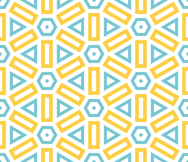 Hexagone abstrait fantaisie fine ligne, motif géométrique sans soudure triangle. Mosaïque créative, carrelage