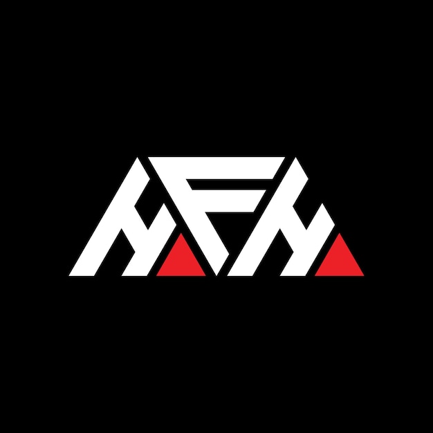 HFH triangle lettre design de logo avec forme de triangle HFH design de logo triangle monogramme HFH modèle de logo vectoriel triangle avec couleur rouge HFH logo triangulaire Simple élégant et luxueux Logo HFH