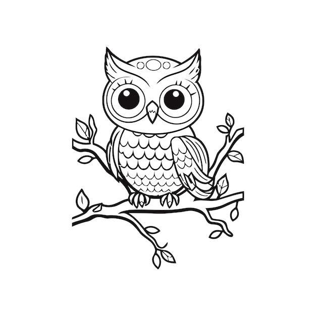 Le hibou sur la branche