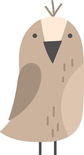 Vecteur hibou oiseau dessiné à la main