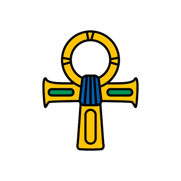 Hiéroglyphe De Croix égyptienne Et Symbole De Croix Ankh