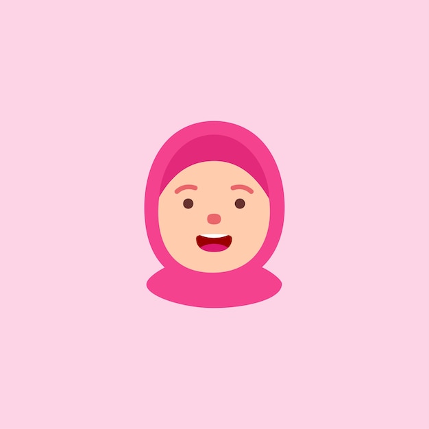 Vecteur hijab girl