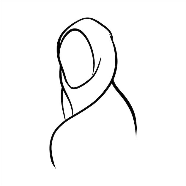 Vecteur hijab icône design graphique illustration vecteur