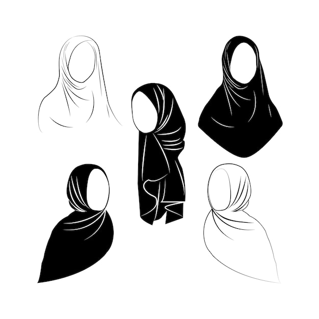 Vecteur hijab logo et modèle de vecteur de symbole