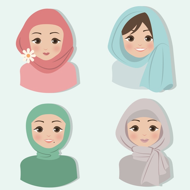 Vecteur hijab