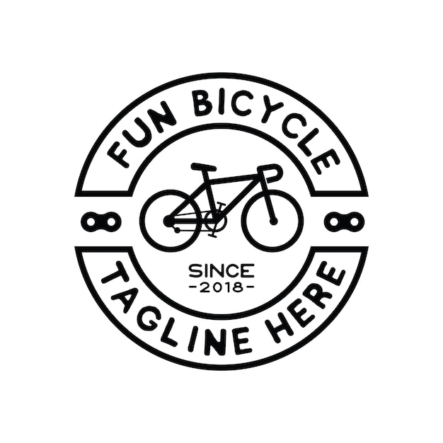 Hipster Vélo Logo Design Inspiration Vector