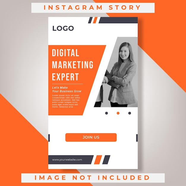 Histoire Instagram Expert En Marketing Numérique Conception Géométrique Simple