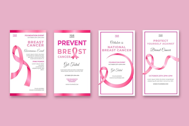Histoires Instagram de sensibilisation au cancer du sein