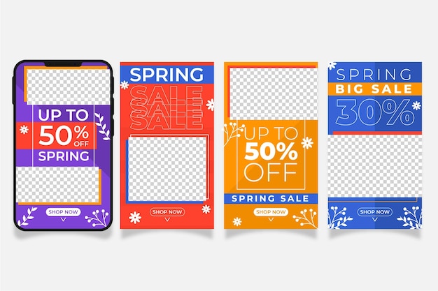 Histoires Instagram de soldes de printemps