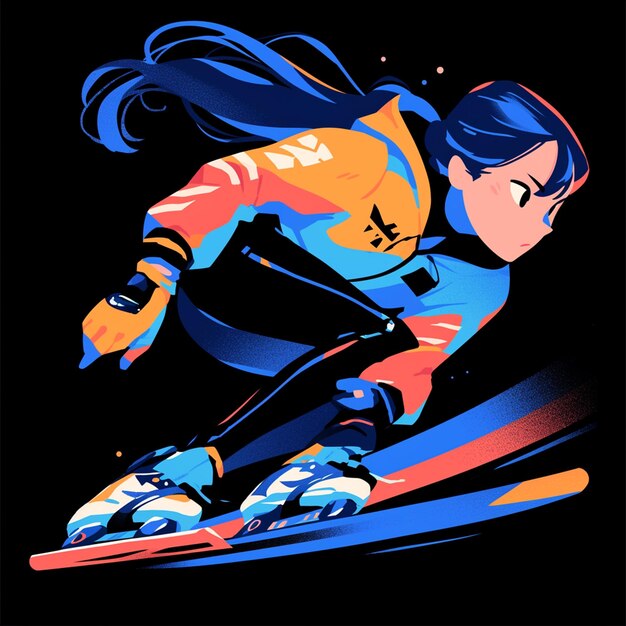 Une Hollandaise fait du patinage de vitesse.