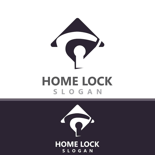 Home Lock Creative logo design concept de protection des clés de sécurité pour les entreprises