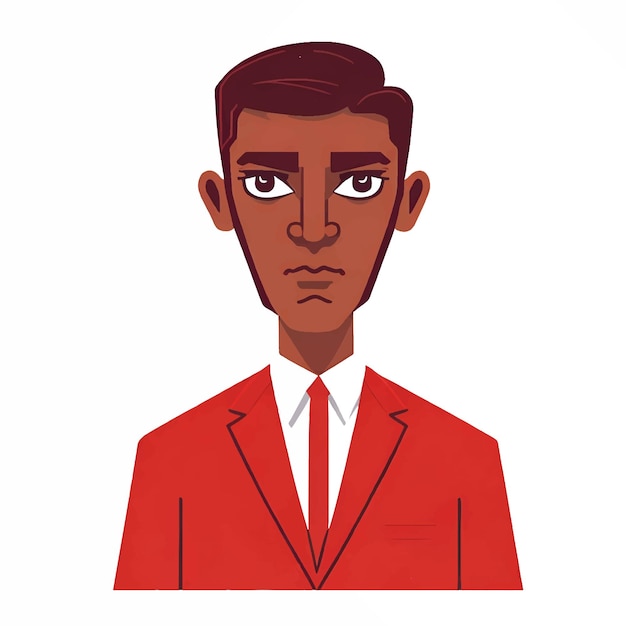 Vecteur homme d'affaires en costume rouge employeur ou gestionnaire icône illustration vectorielle