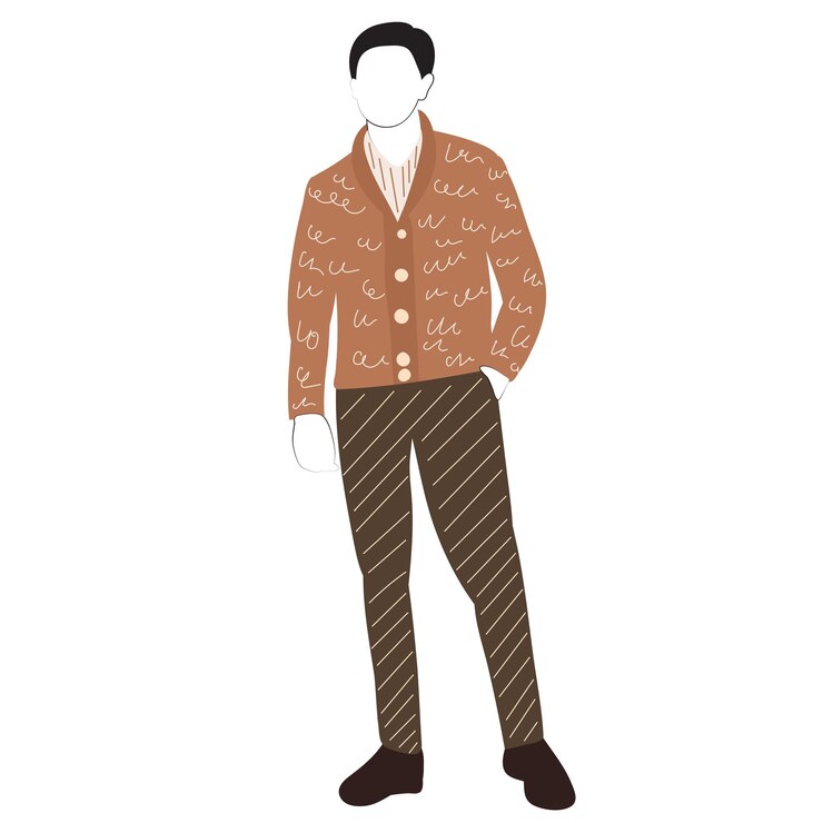 Vecteur homme d'affaires doodle contour croquis isolé