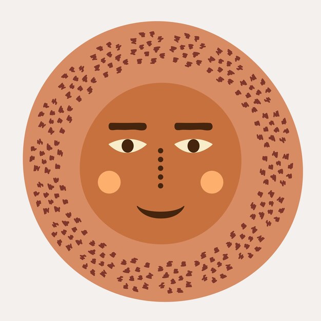 Vecteur homme bizzare visage abstrait personnage mascotte design drôle visage mignon iconx9