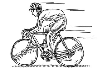 Dessin de cycliste