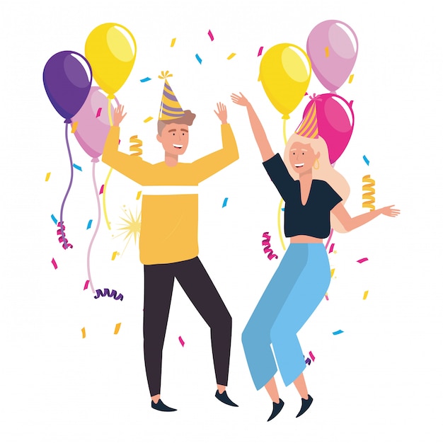 Homme et femme en fête