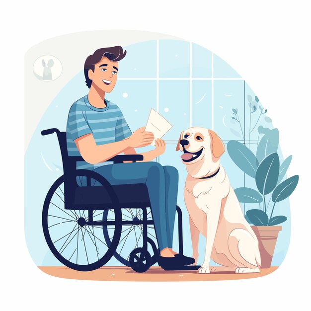 Homme handicapé en fauteuil roulant