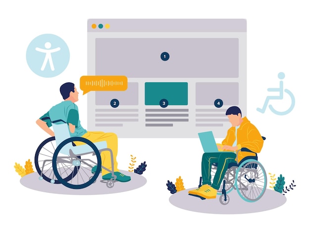 Un homme handicapé utilise des technologies d'assistance