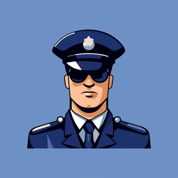 Vecteur homme de police shérif icône d'illustration vectorielle