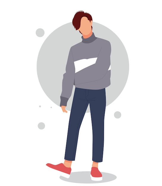 Homme posant dans des tenues élégantes