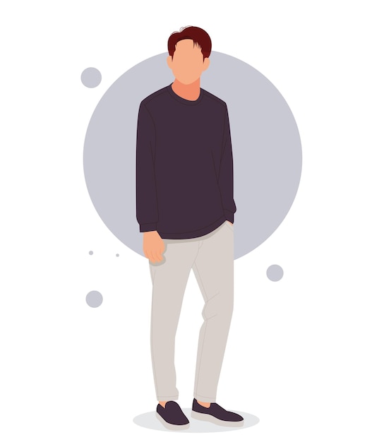 Homme posant dans des tenues élégantes