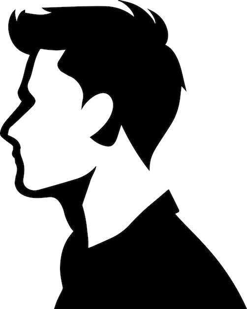 homme profil vecteur silhouette 46