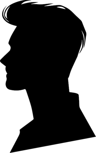 Vecteur homme, profil, vecteur, silhouette, 62