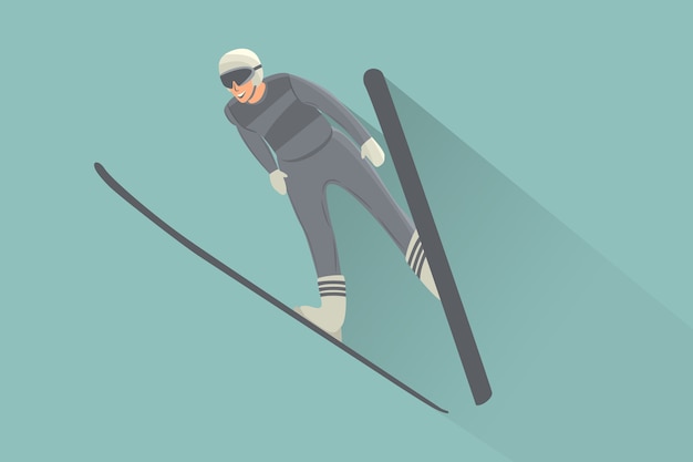 Homme De Saut à Ski