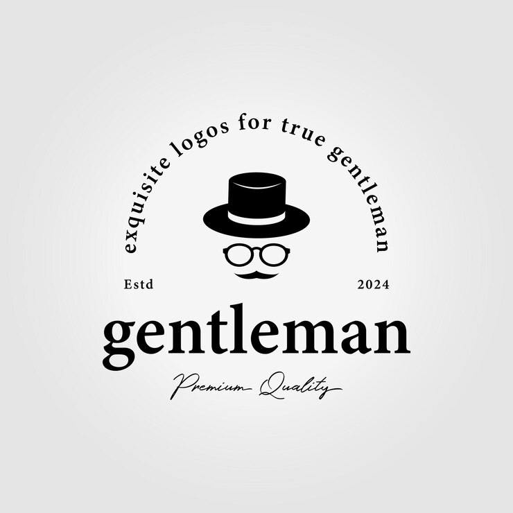 Vecteur homme simple logo vintage icône rétro style de mode illustration vecteur de conception