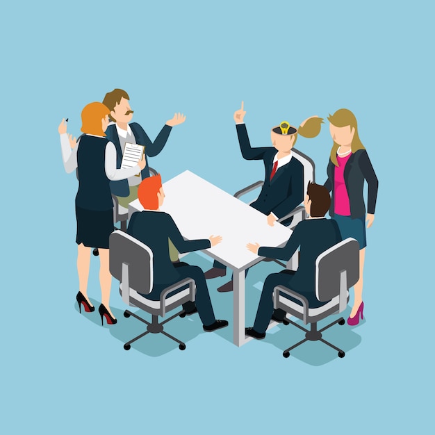 hommes d&#39;affaires réunis avec smart business