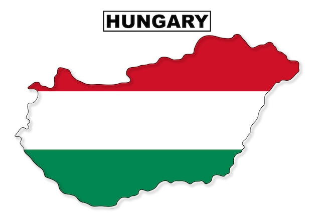 Hongrie vecteur drapeau carte