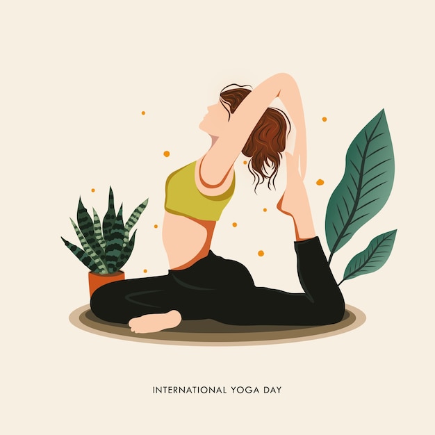Honorer la flexibilité et l'accent mis sur la journée internationale du yoga