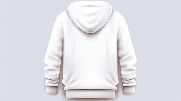 Vecteur un hoodie blanc avec une capuche dessus