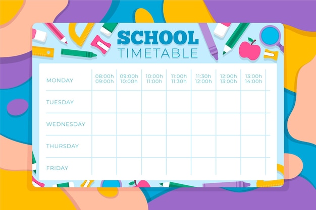 Horaire De Retour à L'école Plat