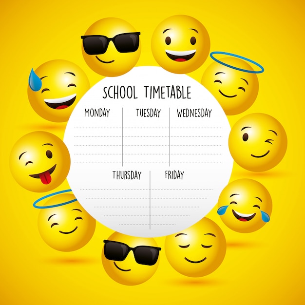 Horaires Scolaires Entre Emojis