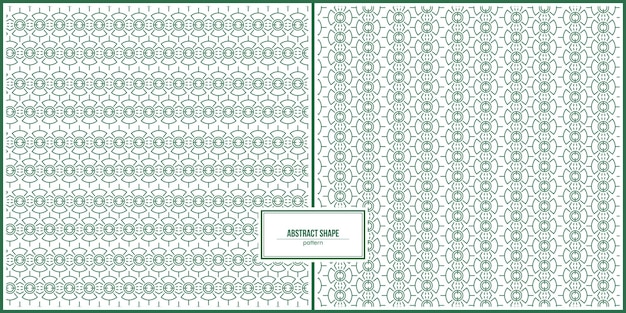 horizontal et vertical du motif de forme abstraite verte