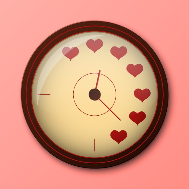 Horloge D'amour Montrant Le Meilleur Moment Pour Faire L'amour.