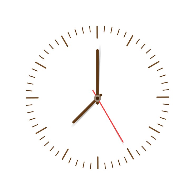 Vecteur horloge sur blanc