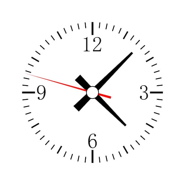 Vecteur horloge icône illustration vectorielle