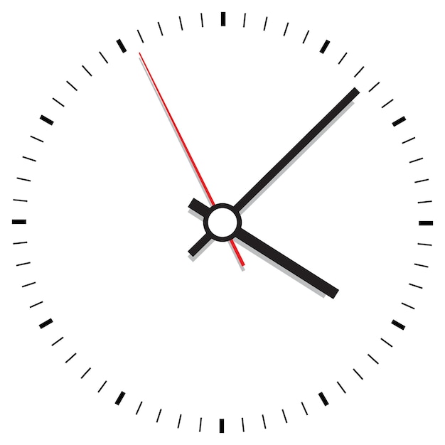 Horloge Icône Vector Illustration Horloge De Bureau Sur Fond Blanc