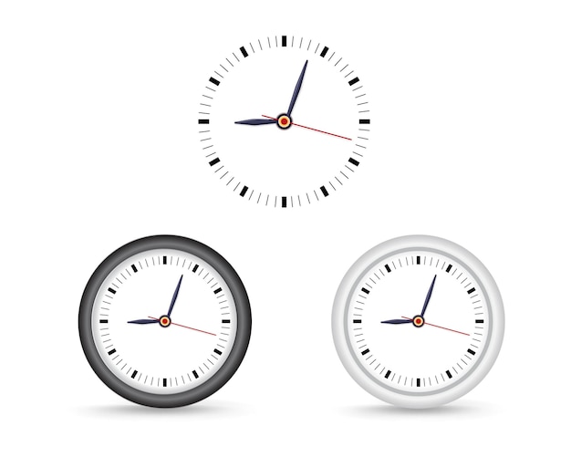 Horloge murale simple. Maquette pour la marque et la publicité