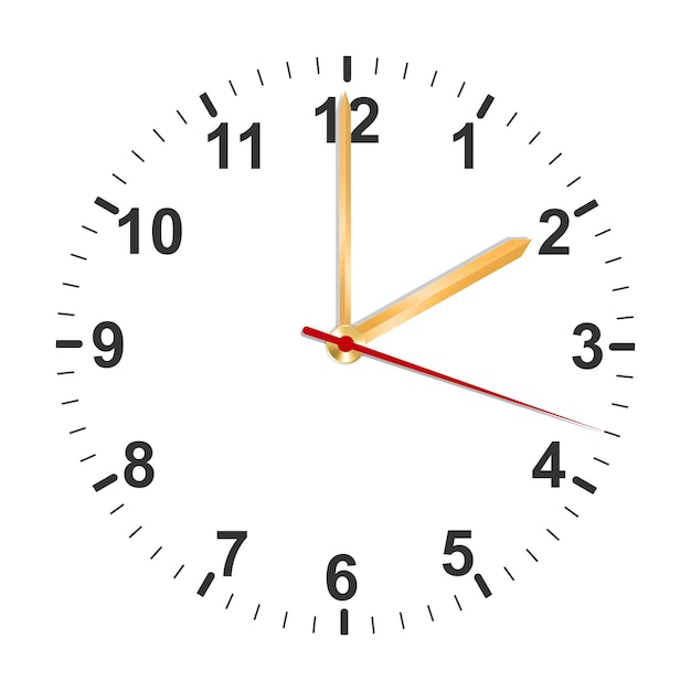 Horloge Simple Avec Des Flèches Dorées