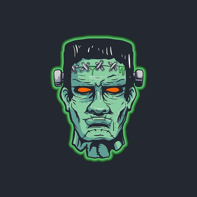 Horreur Frankenstein Monstre Tête Terrifiant Zombie