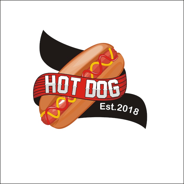 Vecteur hot-dog logo