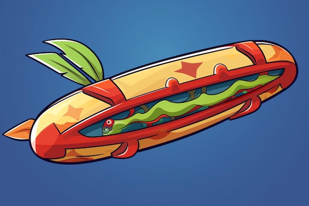 Hotdog Dessiné Par Un Artiste