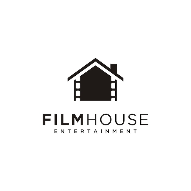 House And Film Stripes For Cinema Video Movie Home Production Ou Photography Studio Logo Design