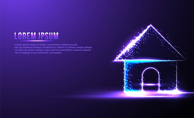 House Home Abstract Low Poly Filaire