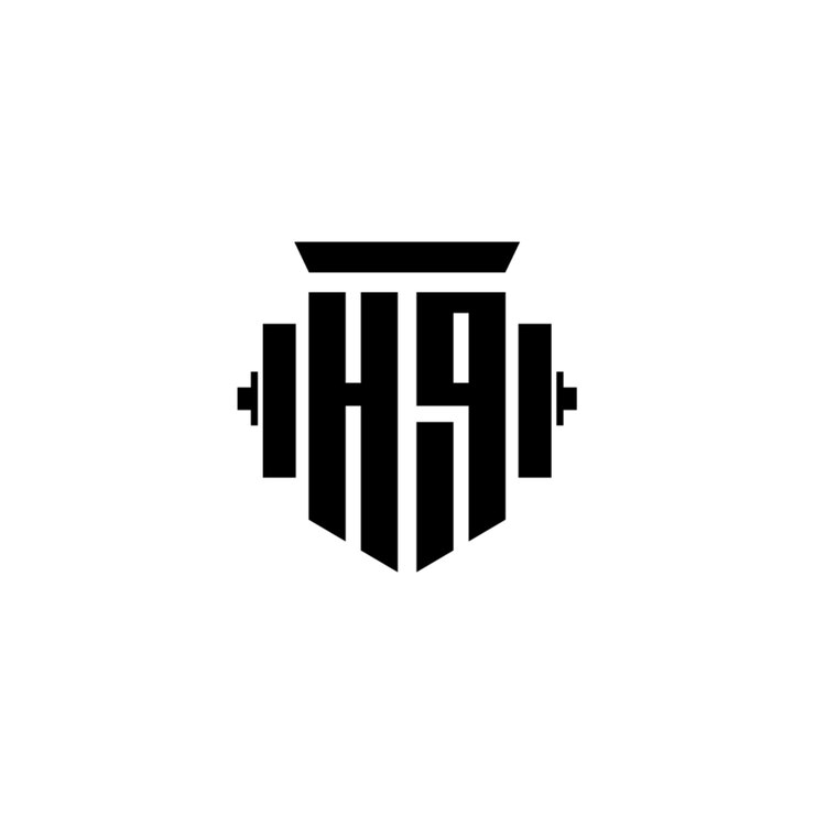 Vecteur hq monogramme logo design lettre texte nom symbole logo monochrome alphabet caractère logo simple