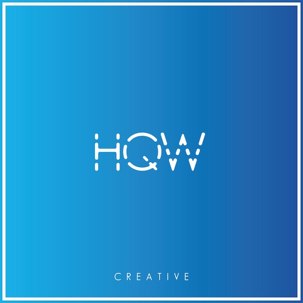 Vecteur hqw premium vector latter logo design logo créatif vector illustration logo créatif monogramme