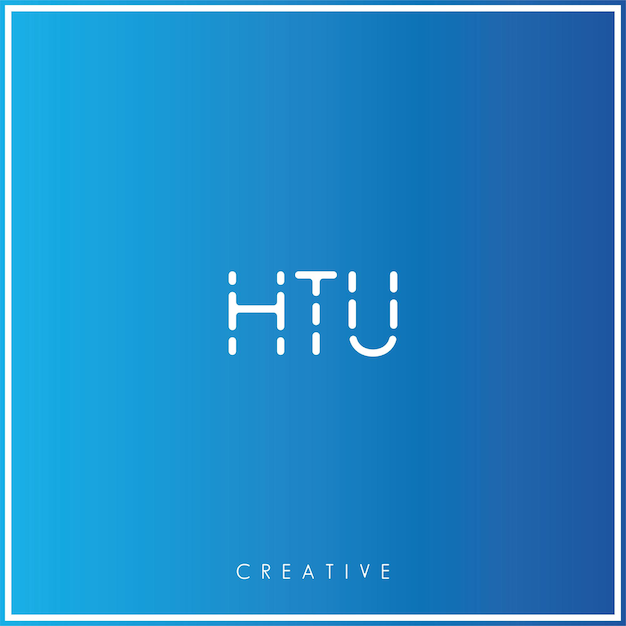 Vecteur htu premium vector latter logo design logo créatif vector illustration logo créatif monogramme